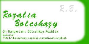 rozalia bolcshazy business card